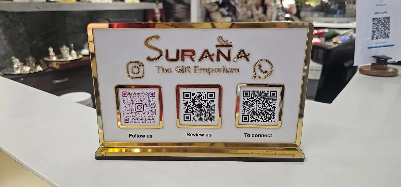 Custom acrylic QR display product