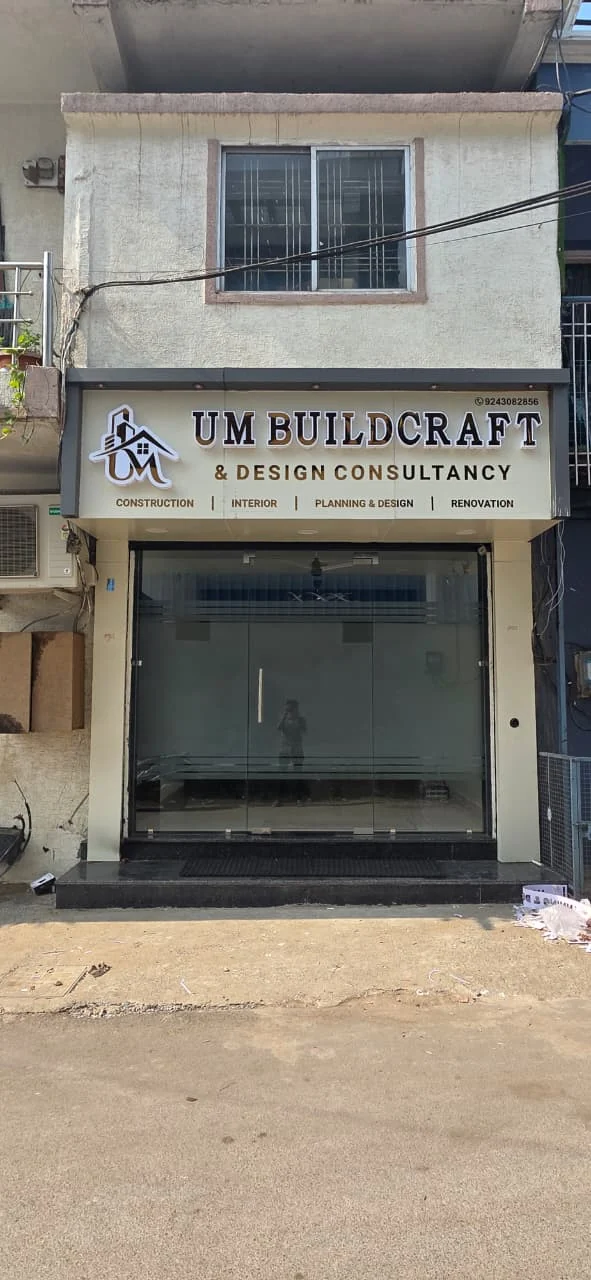 UM Buildcraft & Design Consultancy sign board